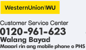 Customer Service Center 0034-800-400-733 (Walang Bayad: Maaari rin ang mobile phone o PHS)